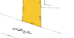 للبيع أرض سكنية بمنطقة مدينة عيسى، ومساحة الارض  742.00 متر مربع، مطلوبة بقيمة -/ 223,630 دينار بشارع القدس