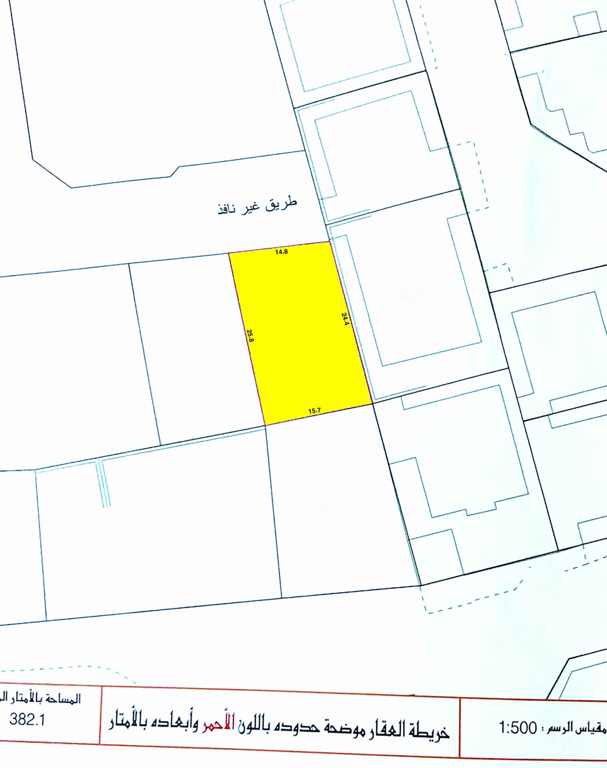 Land for sale RB located in Tubli , land size 382.10 SQM, offered for BD 98,709 /- (Price Negotiable)